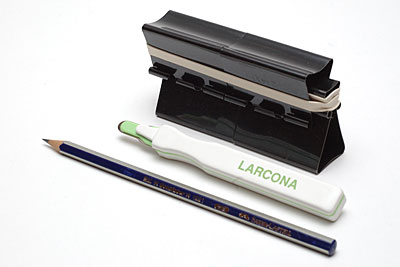 The Super Maul, Larcona staple remover and the Faber-Castell HB Pencil